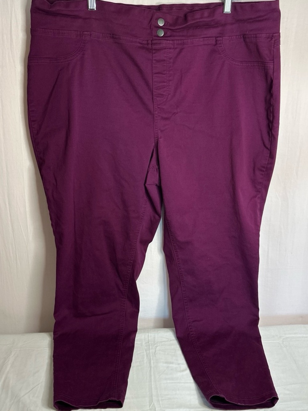 Terra & Sky Men's Stretch Chinos in Deep Plum